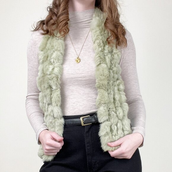 Vintage 100% Rabbit Fur Scarf Long Eclectic Old Money Quirky Quiet Luxury Gradma - Picture 3 of 6